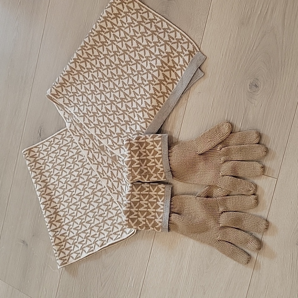 Michael Kors Scarf and Gloves Set